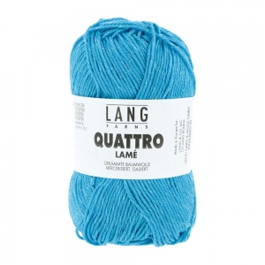 Lang Yarns Quattro Lamé - Pelote de 50 gr - Coloris 0079 Turquoise