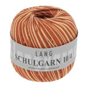 Lang Yarns Schulgarn Imprimé - Pelote de 50 gr - Coloris 0159 Orange Ombré