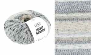 Lang Yarns Secret Garden - Pelote de 50 gr - Coloris 0009 Gris/Grès