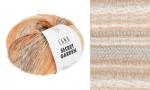Lang Yarns Secret Garden - Pelote de 50 gr - Coloris 0010 Orange/Marron/Écru