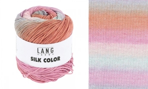 Lang Yarns Silk Color  - Pelote de 100 gr - Coloris 0001 Rose/Menthe/Orange