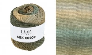 Lang Yarns Silk Color  - Pelote de 100 gr - Coloris 0003 Olive/Beige