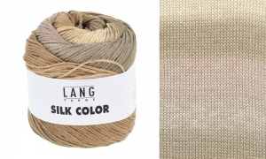 Lang Yarns Silk Color  - Pelote de 100 gr - Coloris 0008 Beige/Cannelle/Curry