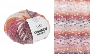 Lang Yarns Snowflake Multicolor - Pelote de 50 gr - Coloris 0002 Saumon/Rose/Lilas