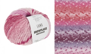 Lang Yarns Snowflake Multicolor - Pelote de 50 gr - Coloris 0004 Violet/Pink/Rouge
