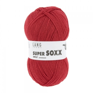 Lang Yarns Super Soxx 4-ply - Pelote de 100 gr - Coloris 0060 Rouge