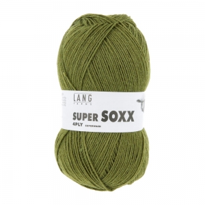Lang Yarns Super Soxx 4-ply - Pelote de 100 gr - Coloris 0198 Olive Foncé