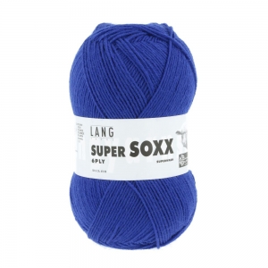 Lang Yarns Super Soxx 6 fils - Pelote de 150 gr - Coloris 0006 Bleu