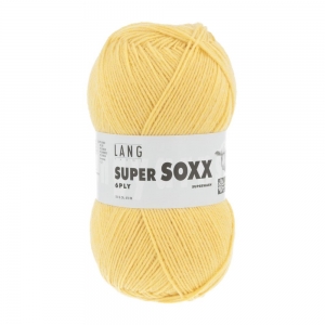 Lang Yarns Super Soxx 6 fils - Pelote de 150 gr - Coloris 0043 Jaune Maïs
