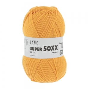 Lang Yarns Super Soxx 6 fils - Pelote de 150 gr - Coloris 0049 Jaune Or