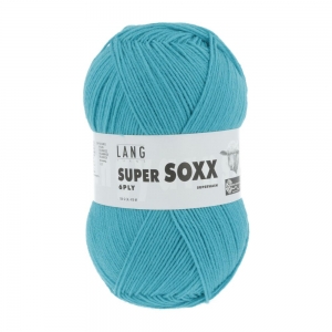 Lang Yarns Super Soxx 6 fils - Pelote de 150 gr - Coloris 0079 Turquoise
