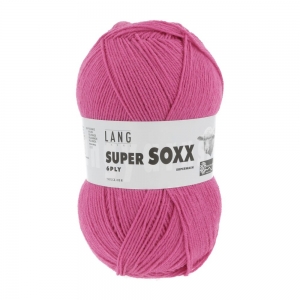Lang Yarns Super Soxx 6 fils - Pelote de 150 gr - Coloris 0084 Azalée