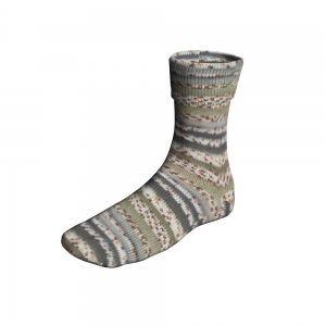 Lang Yarns Super Soxx Bamboo Color 4-ply - Pelote de 100 gr - Coloris 0516 Olive/Gris 1144 Sparrow