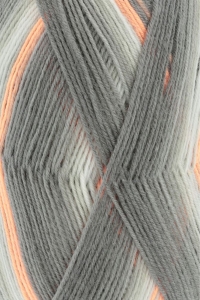 Lang Yarns Super Soxx Color 4 Fils - Pelote de 100 gr - Coloris 0277 Orange 1106 Basketball