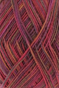 Lang Yarns Super Soxx Color 4 Fils - Pelote de 100 gr - Coloris 0293 Rouge (1101) Papaya