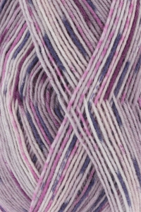 Lang Yarns Super Soxx Color 4 Fils - Pelote de 100 gr - Coloris 0301 Lila 1109 Clouds
