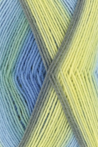 Lang Yarns Super Soxx Color 4 Fils - Pelote de 100 gr - Coloris 0314 Vert/Jaune 1111 Ebbe