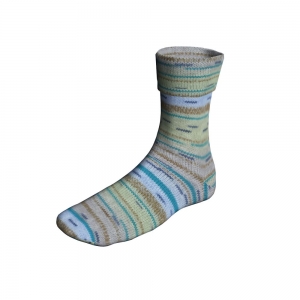 Lang Yarns Super Soxx Color 4-ply - Pelote de 100 gr - Coloris 0493 Blue Clair/Pistache 1141 Biela's