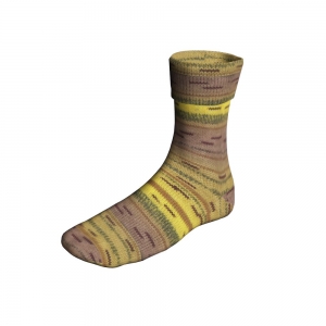 Lang Yarns Super Soxx Color 4-ply - Pelote de 100 gr - Coloris 0496 Jaune/Vieuxrose 1141 Ikeya-Seki