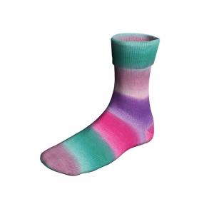 Lang Yarns Super Soxx Color 4-ply - Pelote de 100 gr - Coloris 0507 Pink/Atlantique/Violet 1143 Buenos Aires