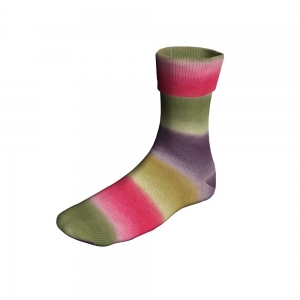 Lang Yarns Super Soxx Color 4-ply - Pelote de 100 gr - Coloris 0509 Olive/Violet/Pink 1143 Burano