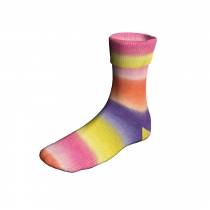 Lang Yarns Super Soxx Color 4-ply - Pelote de 100 gr - Coloris 0510 Jaune/Violet/Orange/Rose 1143 Cape Town