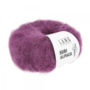 Lang Yarns Suri Alpaca - Pelote de 25 gr - Coloris 0080 Prune Mélange