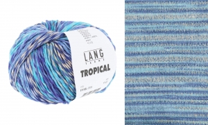 Lang Yarns Tropical - Pelote de 50 gr - Coloris 0006 Bleu/Turquoise