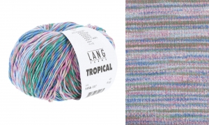 Lang Yarns Tropical - Pelote de 50 gr - Coloris 0007 Lilas/Bleu/Vert