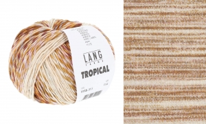 Lang Yarns Tropical - Pelote de 50 gr - Coloris 0015 Cognac/Sable