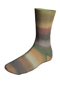 Lang Yarns Twin Soxx Merino 4-ply - Pelote de 100 gr - Coloris 0553 Marron/Vert/Ocre 1151 Tundra