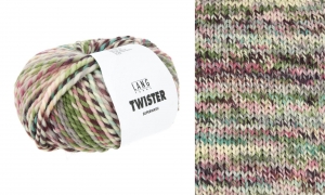 Lang Yarns Twister - Pelote de 100 gr - Coloris 0003 Turquoise/Vert/Aubergine