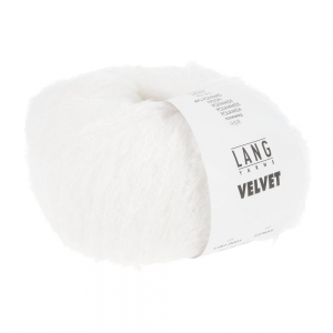 Lang Yarns Velvet - Pelote de 50 gr - Coloris 0001 Blanc