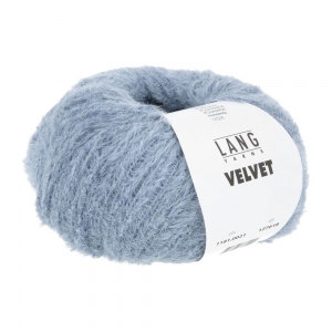 Lang Yarns Velvet - Pelote de 50 gr - Coloris 0021 Bleu Clair