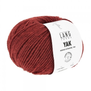 Lang Yarns Yak 1103 - Pelote de 50 gr - Coloris 0061 Rouge Foncé Mélange