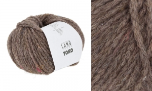 Lang Yarns Yoko - Pelote de 50 gr - Coloris 0068 Marron Foncé