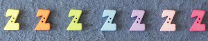 Bouton lettre en plastique pastel - Z