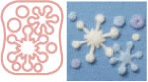 Forme pour feutrage Flocons de neige - Clover
