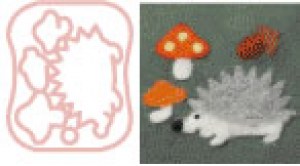 Forme pour feutrage Hérisson et champignon - Clover