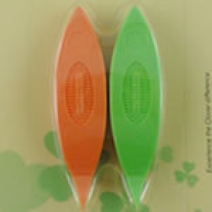 Jeu de 2 navettes de frivolité - Orange/Vert - Clover