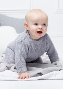 Moss Stitch Sweater Pull en Rowan Baby Merino Silk DK