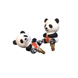 Panda Cable Stoppers Small - Orange - HiyaHiya