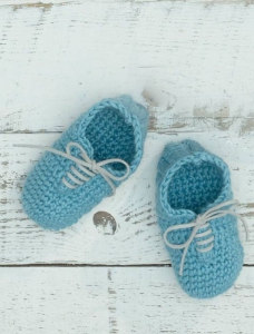 64-11 Chaussons au crochet en Plassard Songe