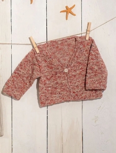 179/13 Modèle Cardigan à col V en Plassard Nougat