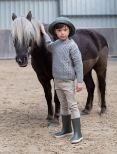 183/07 Modèle Pull irlandais en Plassard Merino Yak