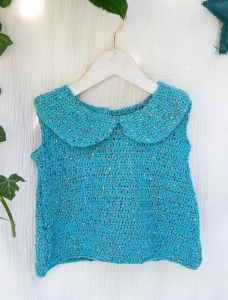 186/13 Modèle Top au crochet en Plassard Corsia