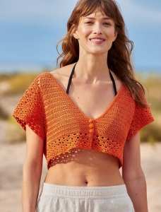 192/14 Modèle Boléro au crochet en Plassard Lilium