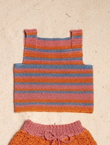 193/08 Modèle Débardeur au crochet en Plassard Lilium