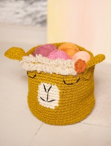 193/18 Modèle Panière lama au crochet en Plassard Ouzo et Toudoux