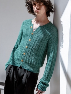 198/03 Modèle Cardigan en Plassard Alpaga